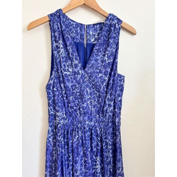 Ramy Brook Kelsie blue leopard midi dress size large - Picture 3 of 8